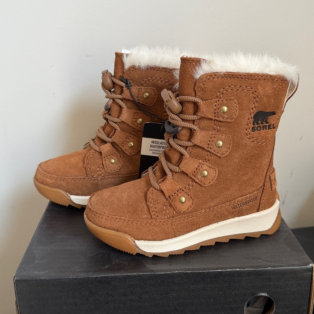 Sorel Whitney II Joan Lace Boots Brown suede leather lace up. NWT - Picture 3 of 5